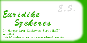 euridike szekeres business card